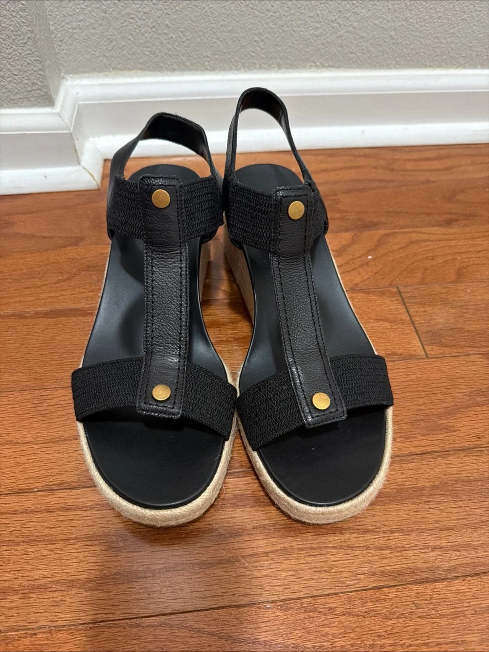 Vionic Calera Espadrille Wedge Sandal Women’s Size 12 Black new without box